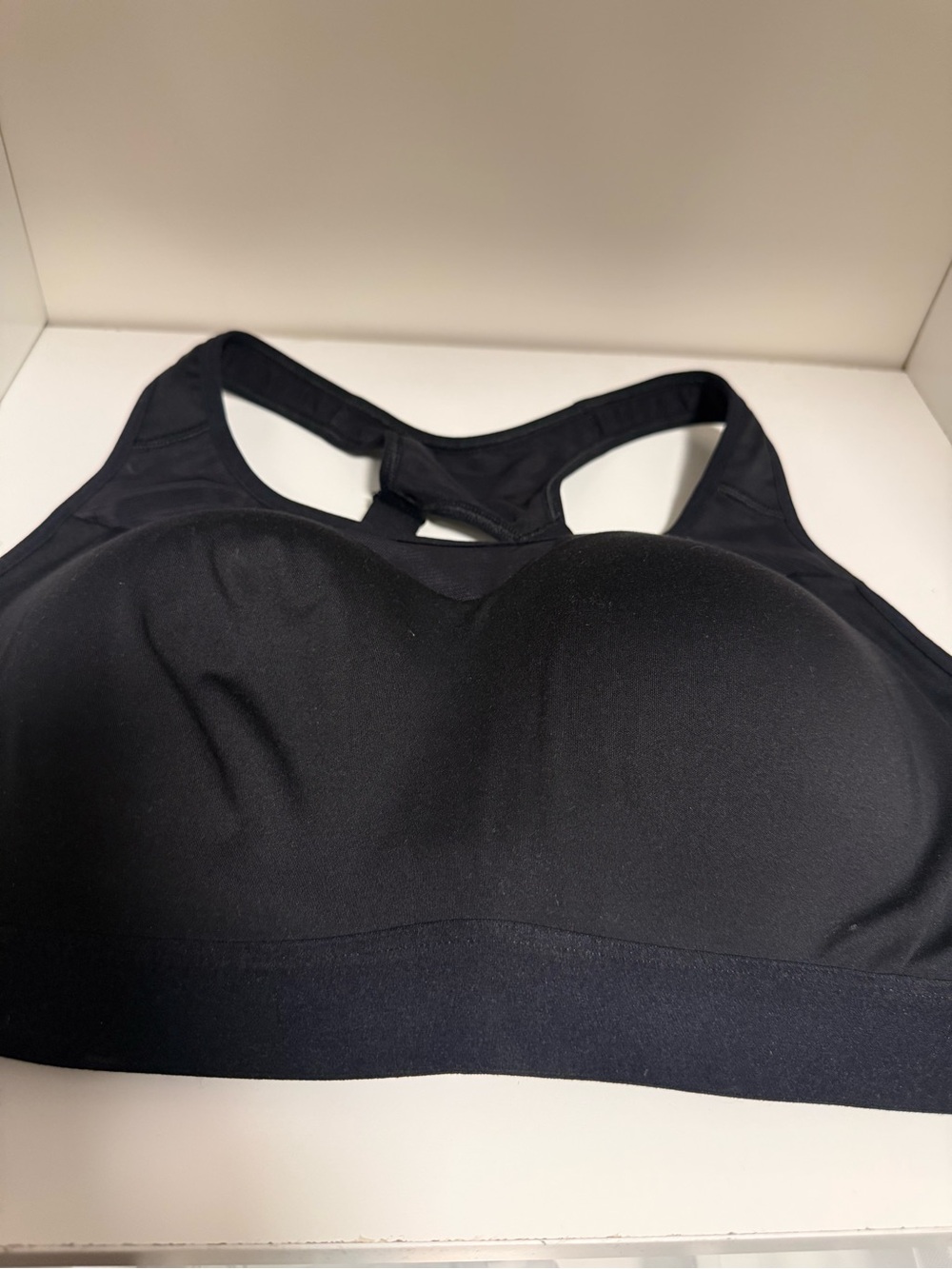 Gymshark Black Bra -Mesh Gymshark Padded Racerback Sports Bra - High Support